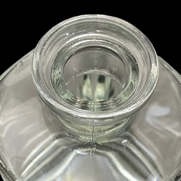 Vintage 1970s Bormioli Rocco Italy Whiskey Decanter Clear Glass Square MCM - Picture 5 of 8